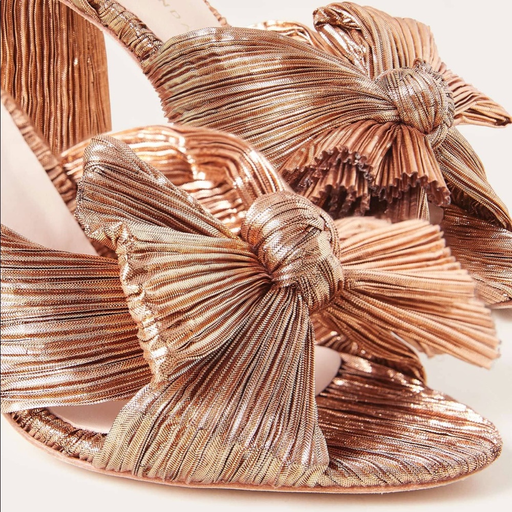 Camellia Dark Rose Gold Bow Heel - NEW